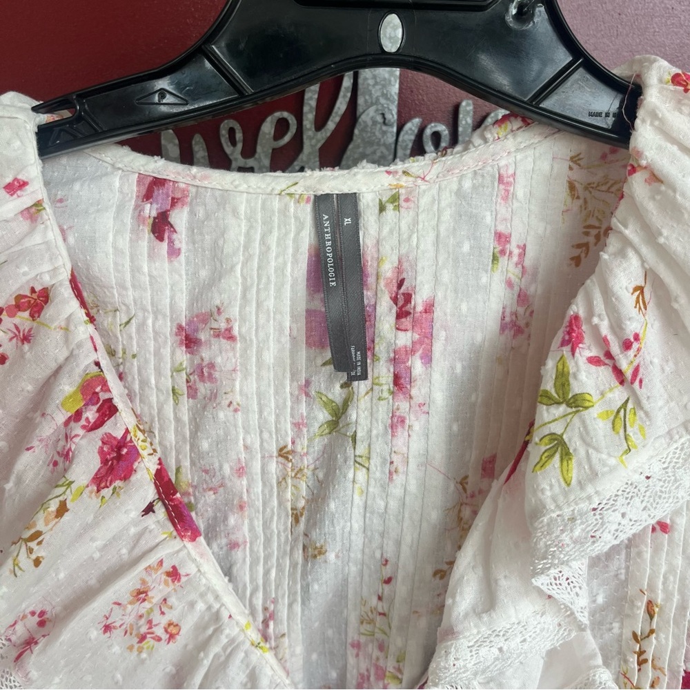 Anthropologie Ruffled Pintuck Blouse - Picture 8 of 10